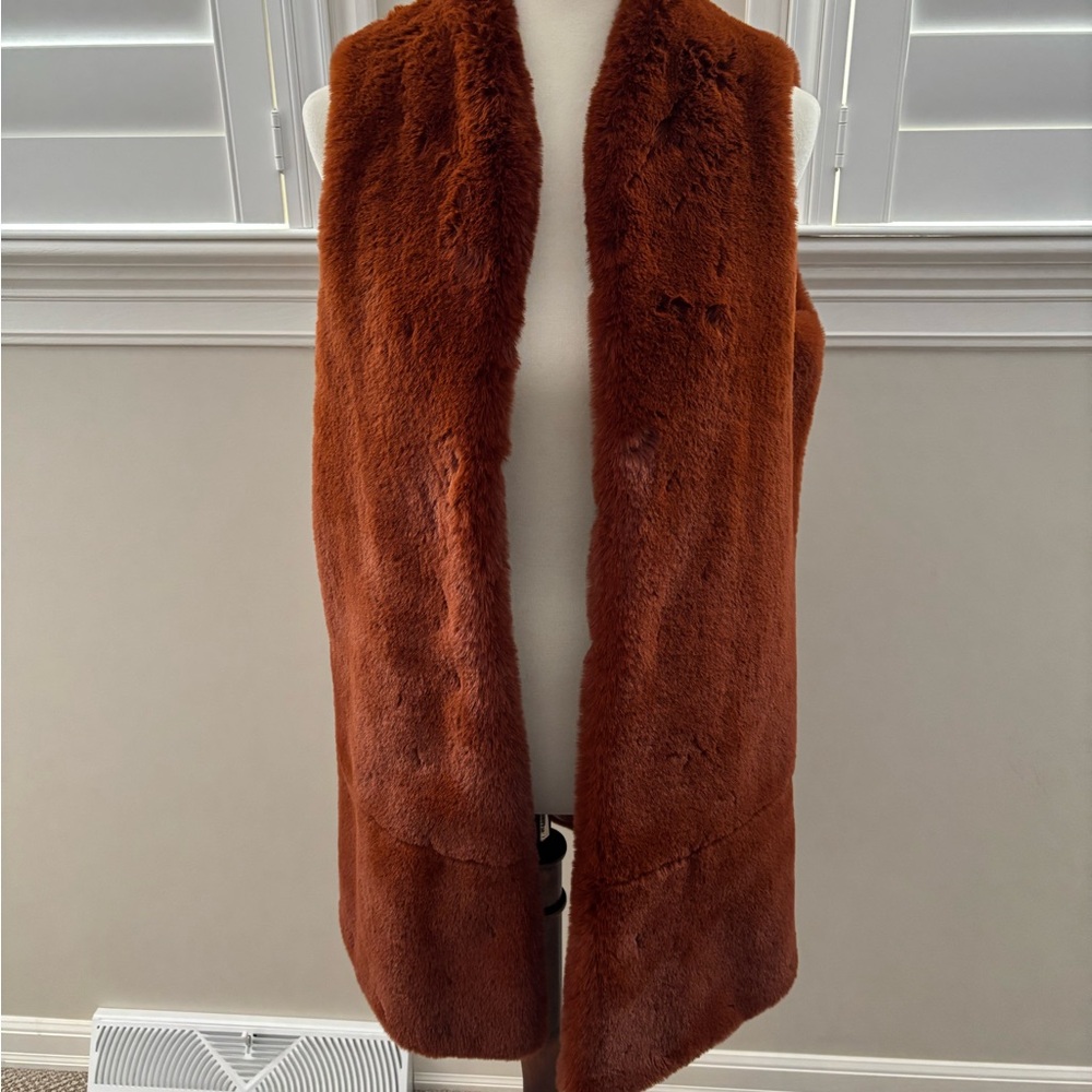 Soft Surroundings Warm Chestnut Teddy vest